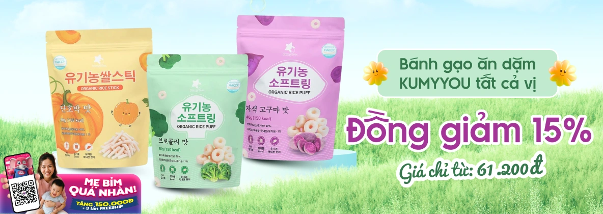 Bánh gạo ăn dặm KUMYYOU tất cả vị